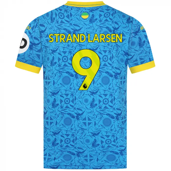 Wolverhampton Wanderers Fan Shop | 2025-26 Wolves Third Shirt – Adult STRAND LARSEN 9 Collection Official Wolves Fan Gear